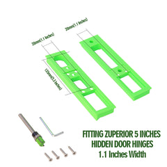Router Template size for specific door hinges