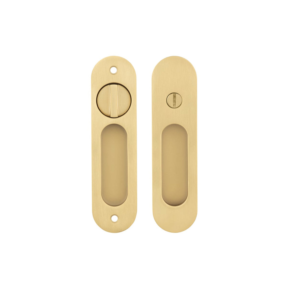 Brushed gold invisible door lock handle. Solid knob pocket sliding door lock. Privacy lock for bathroom door,kitchen door, closet door