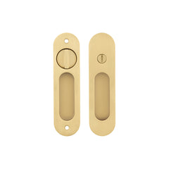 Brushed gold invisible door lock handle. Solid knob pocket sliding door lock. Privacy lock for bathroom door,kitchen door, closet door