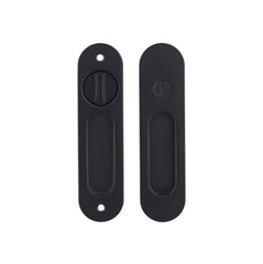 Zuperior matte black sliding door lock. made of durable stainless steel and zinc alloy. Hidden handles for invisible home design. Prefect for pocket doors, sliding barn doors, folding doors, French doors, sliding patio doors