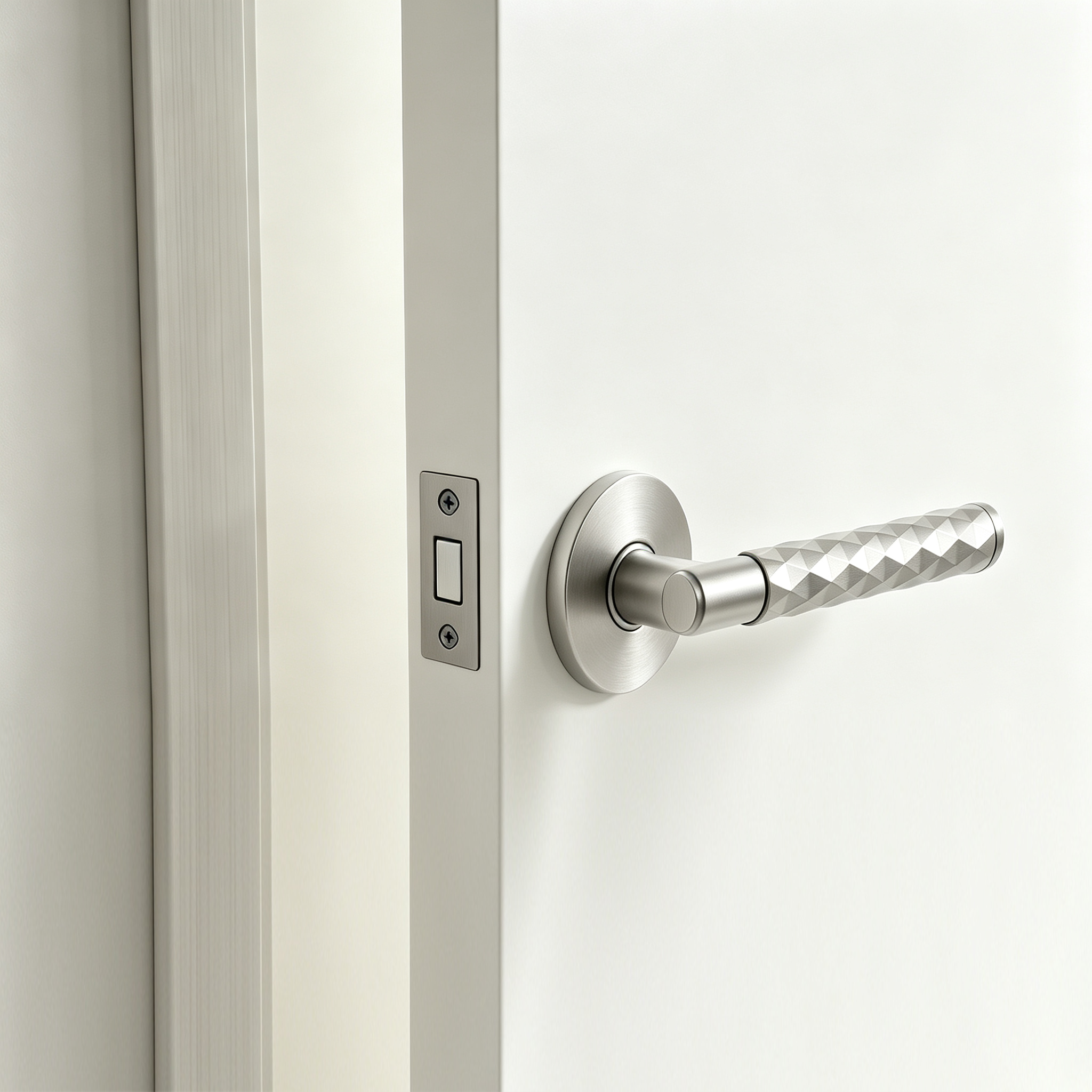 Prism Door Handles - Satin Nickel