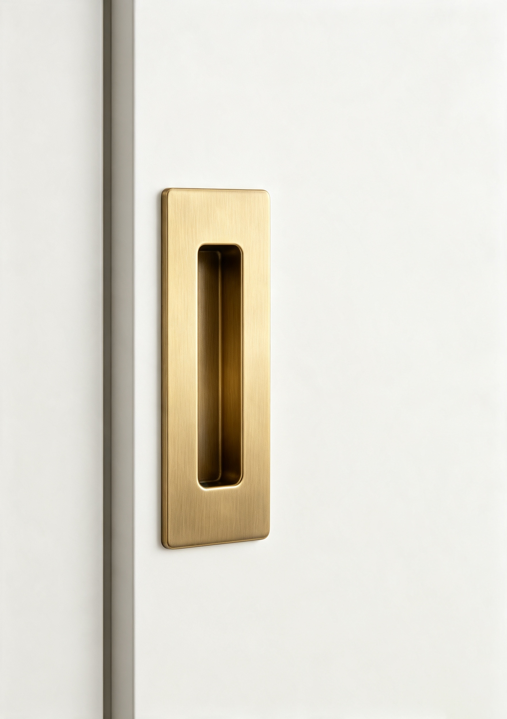 Flush Pull Square - Satin Brass