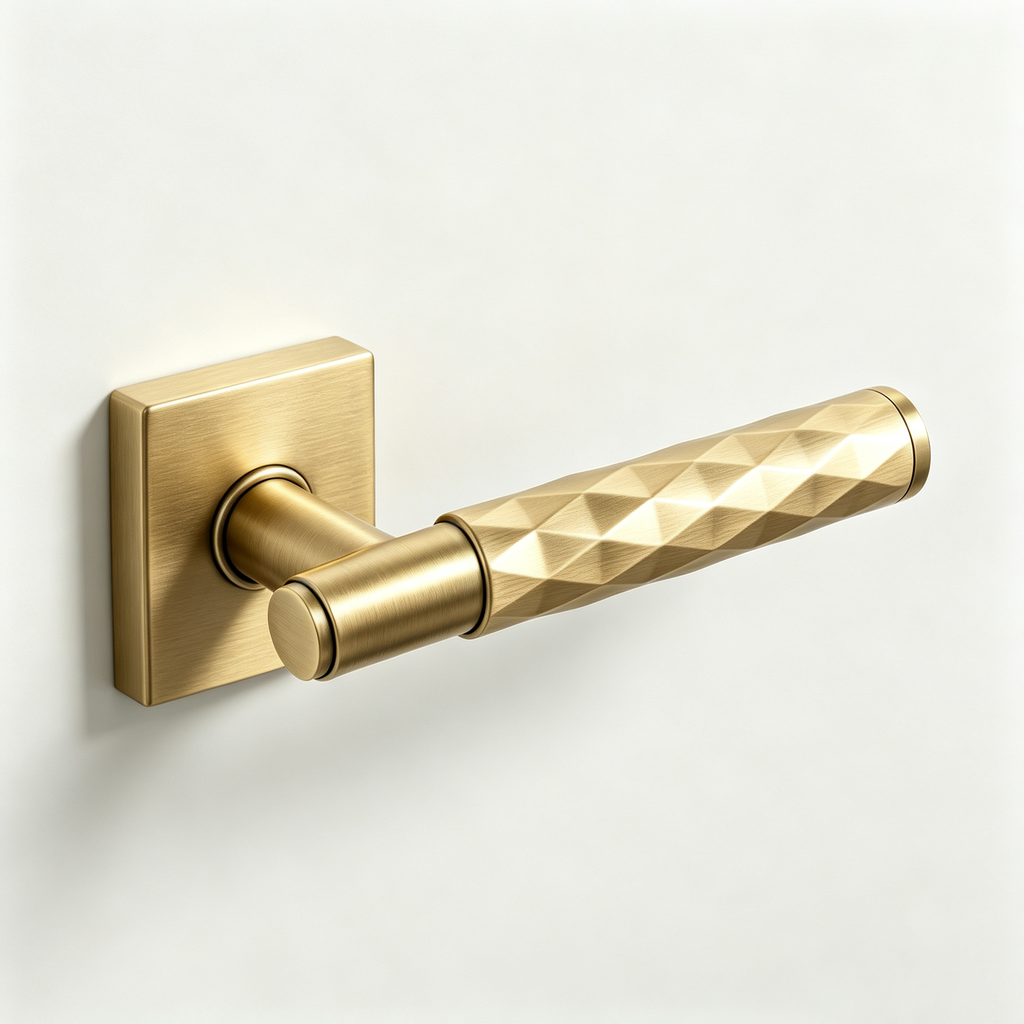 Prism Door Handles - Satin Brass