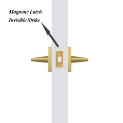 Satin Brass privacy door lock with magnetic tubular door latch
Interior doors door handle USA
Zuperior Hardware door hardware online shop