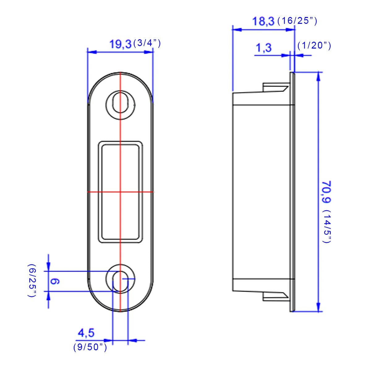 CATCH - Magnetic Door Catch Concealed