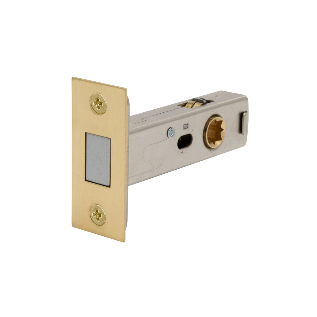 Zuperior Hardware Goldenrod Brushed Gold Passage Magnetic Door Latch