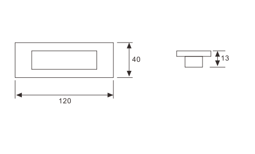 Flush Pull Square - Satin Brass