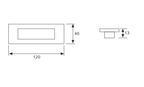 Flush Pull Square - Satin Brass