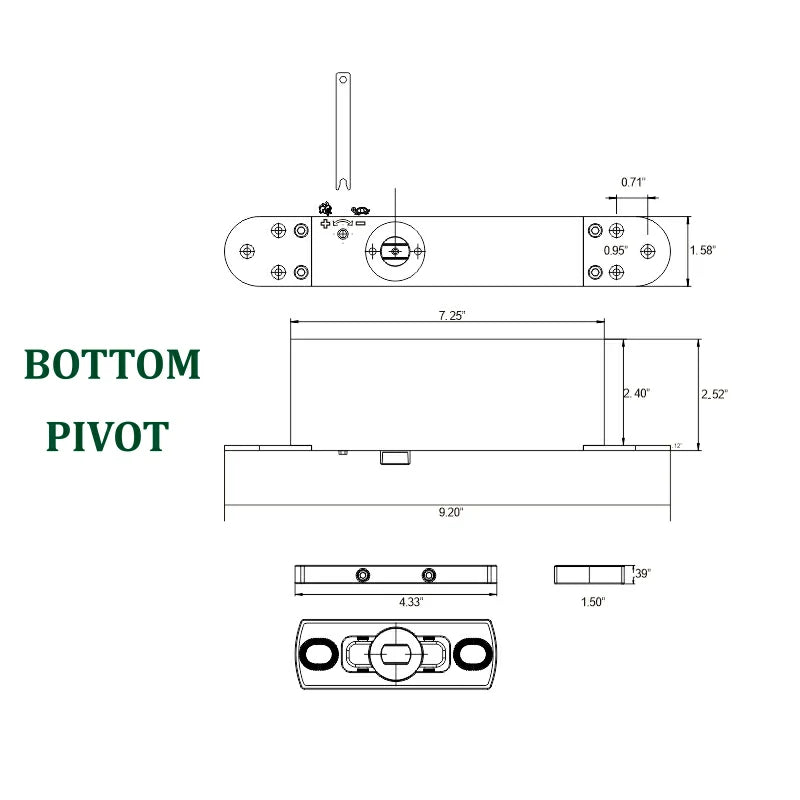 Pivot Hinge 660 lbs- FORCE