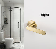 Yolo Privacy Door Handles - Satin Brass