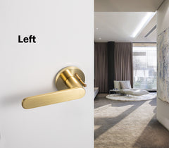 Yolo Privacy Door Handles - Satin Brass